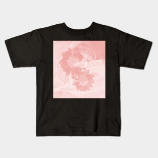 Mysterious flowers and butterflies in pink Kids T-Shirt